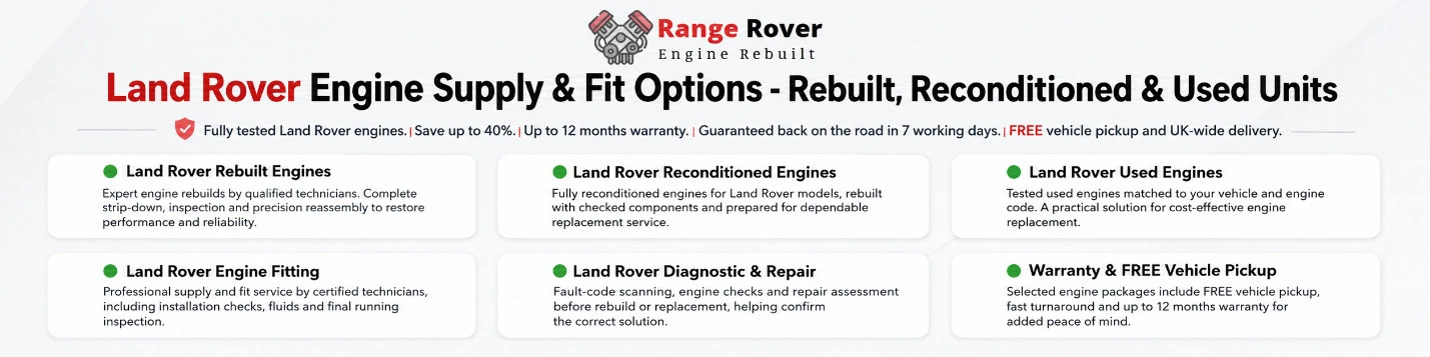 Land Rover Engine Supply and Fit